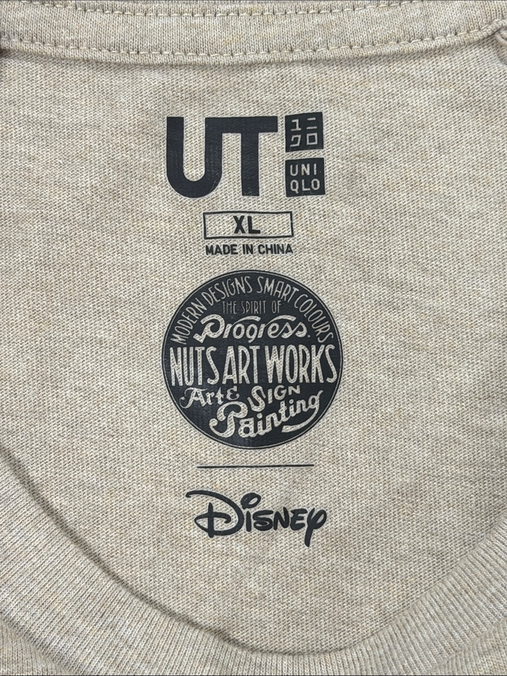 Disney UT Graphic Tee in Tan and Black size XL - Picture 3 of 7